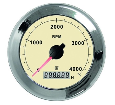 Vetus Drehzahlmesser, creme, 0-5000 1/min