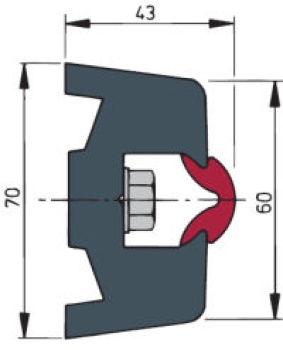 Vetus TRAP-Scheuerleiste, ohne Keder, 20m
