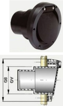 Auspuff-Spiegeldurchführung mit Rückschlagklappe Vetus (Schlauch-Ø: 40mm)