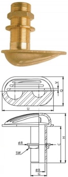 Vetus Wassereinlaß Bronze