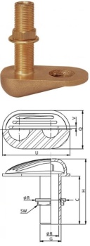 Vetus Wassereinlaß Bronze G 3/4