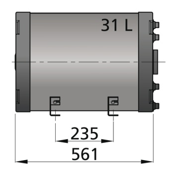 Doppelwandiger Boiler WHD Zapfwasser 31l, Kühlwasser 3l
