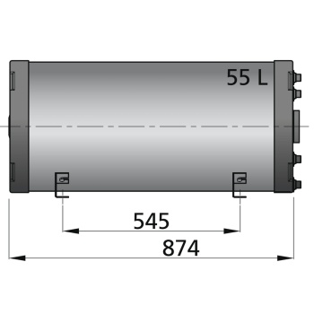 Doppelwandiger Boiler WHD Zapfwasser 55l, Kühlwasser 7l