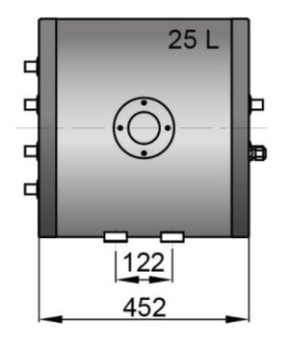 Doppelspiralboiler WHT025, Frischwasser 25L
