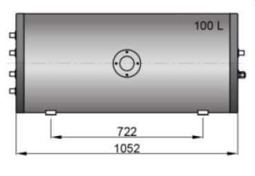 Doppelspiralboiler WHT100, Frischwasser 75L