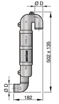Vetus Schwanenhals WLOCKLT45, Ø45mm