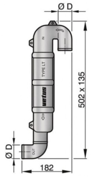 Vetus Schwanenhals WLOCKLT60, Ø60mm