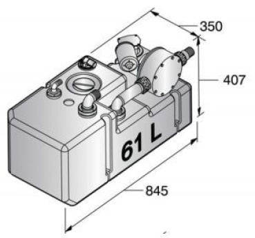 Vetus Schmutzwassertanksystem 61L/24V