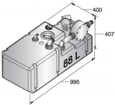 Vetus Schmutzwassertanksystem 88l/24V
