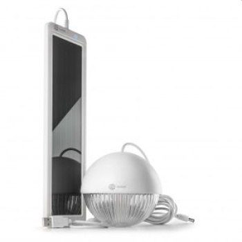LED Licht Solarwall moosgrün