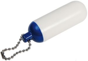 Mini-Fender blau/weiß, gestreckt
