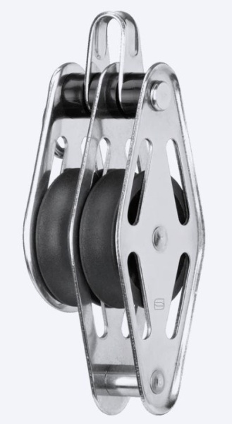 Doppelblock mit Hundsfott, Bügel (demontierbar) Ø: 10mm