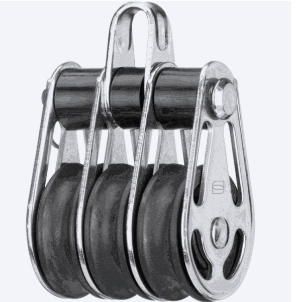 Dreifachblock mit Bügel (demontierbar) Ø: 6mm