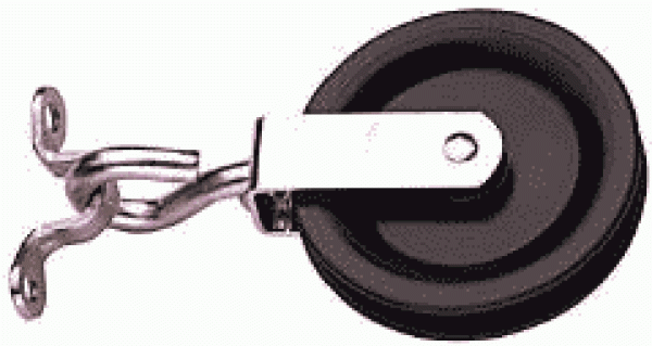 Steuerseilblöcke Gleitlager 12 mm - 1 Rolle (geschlossen)