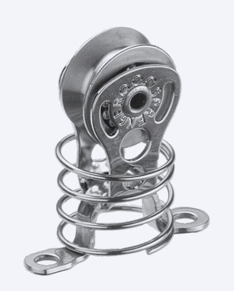 Block mit durchgehendem Bügel, Fenderöse, Feder Ø: 4mm