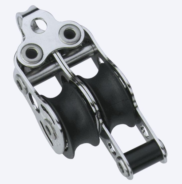 Doppelblock mit Hundsfott, Bügel Ø: 6mm