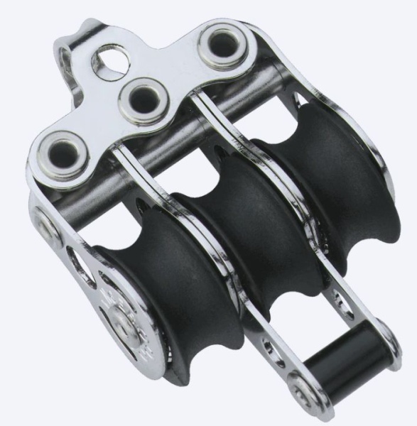 Dreifachblock mit Hundsfott, Bügel  Ø: 6mm