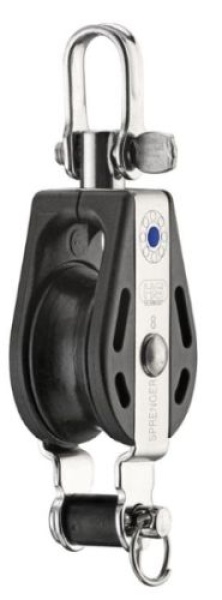 Block mit Wirbel, Hundsfott (demontierbar) - 8mm (Nadellager)