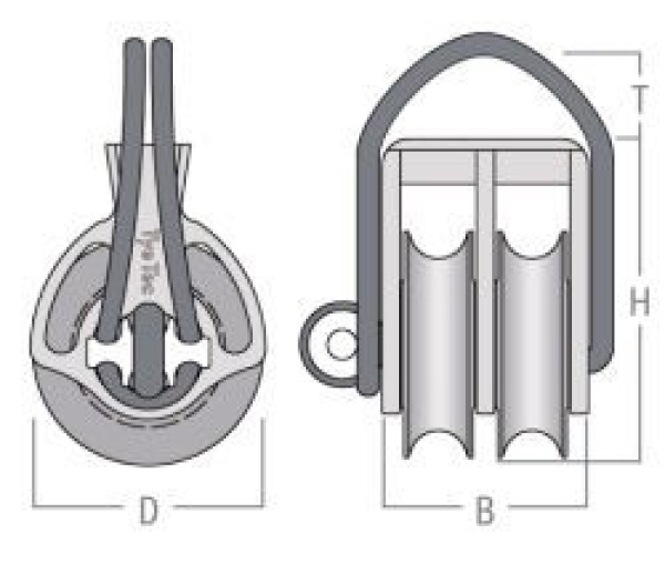 Loop-Doppelbl. Serie 2, 37mm Gleitlager, kurzer Loop