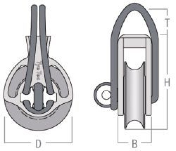 Loopblock Serie 3, 37mm Kugellager, langer Loop