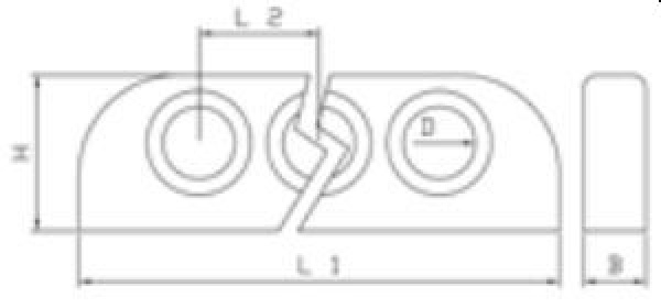 TyeTec® Fairleads 12mm fünffach, Durchgangsbohrung