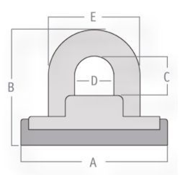 TyeTec® Padeye mit Feder, 65mm