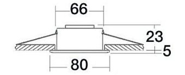 Asterope Einbauleuchte mScheinwerfer goldenfarbe