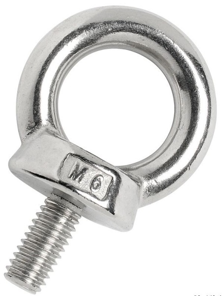 Gepreßte Augbolzen Mutter AISI316 16 mm (Packung 1 Stck)