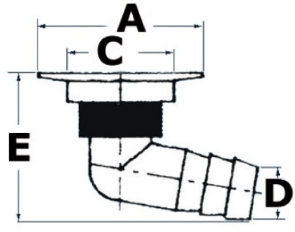 Ablass f.Dusche m. Filter 38 mm