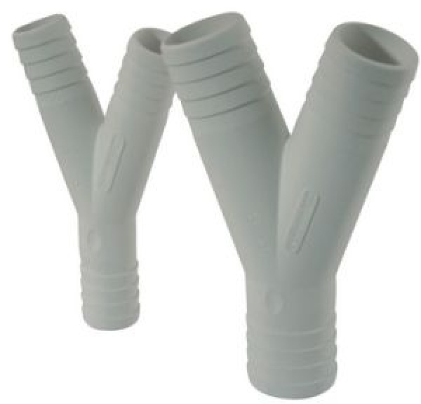 Kunststoff Y-Schlauchverbinder, Ø25x25x38mm, weiß