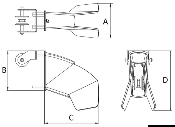 Bugrolle m.Verschlusssystem f.7.5kg Trefoil