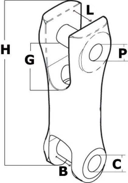 Ankerkettenverbindung, VA-Stahl 6-8 mm