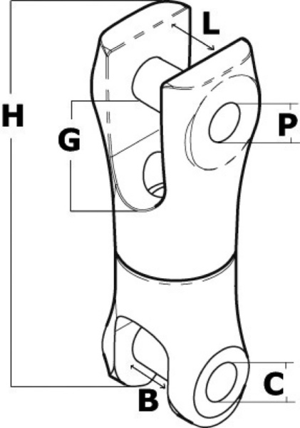 Ankerwirbel AISI 316 8 mm