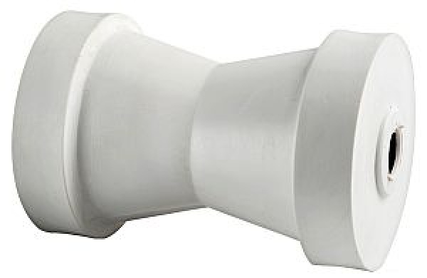 Mittlere Kielrolle mit Kunststoffkern, weiß 130 mm