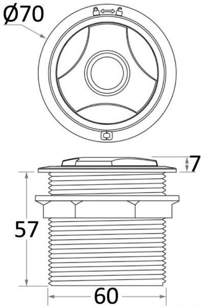 Rock Deck-Fußschalter für die elektrische Steuerung von Ankerwinden/Winschen 70 mm