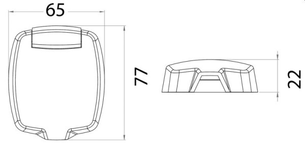 Fußpedal-Bedienelement Heavy Duty 77x65x22mm