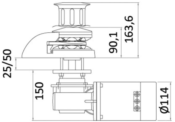 Italwinch Smart Plus Ankerwinde 1500W 12V - 10 mm tief - Zusatzbild 1