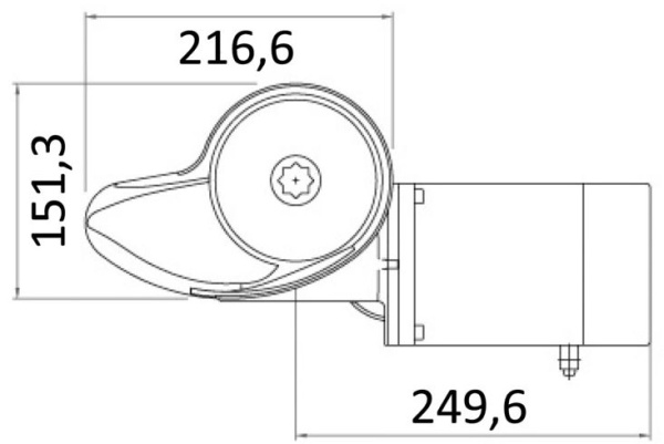 Italwinch Smart Plus Ankerwinde 1000W 24V - 8 mm hoch,