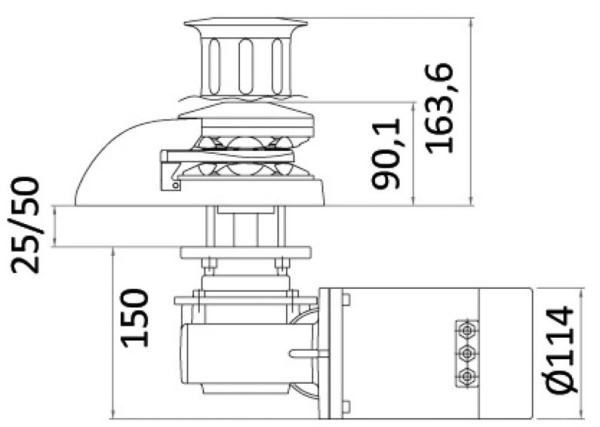 Italwinch Smart Plus Ankerwinde 1500W 12V - 10 mm hoch, - Zusatzbild 1