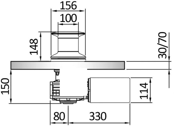Italwinch Heron Ankerwinde 1700 W - 24 V mit Spill