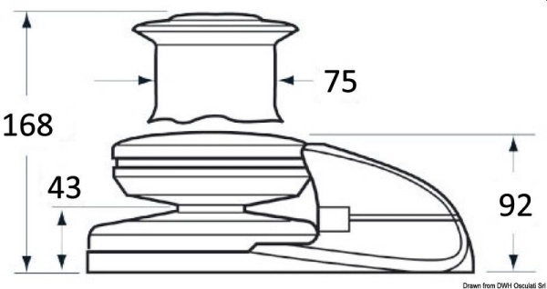 Lewmar V2/3 Kettennuss Ø8mm, Leine Ø 12-16 mm