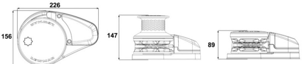 VX2+ GO Ankerwinden-Set 12 V 1000 8mm, 16,1 kg