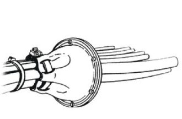 Kabeldurchlaß aus PVC, schwarz - Zusatzbild 1