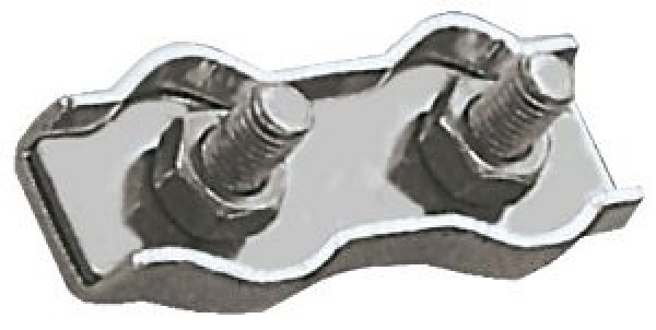 VA-Stahl Stahlklemme, doppelt 6 mm