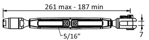 Spanner m.offener Nadel, verchromt Ø 4mm