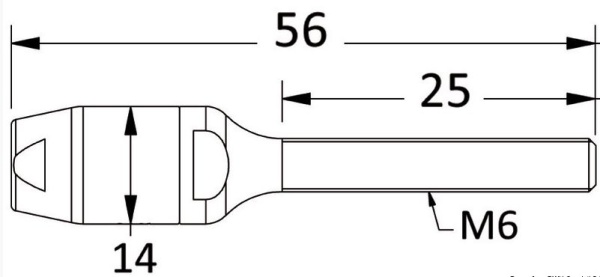 Gewindeklemme f.Textilien Ø 4 mm