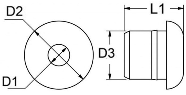 Nylondurchgang f. Ø 10mm Löcher