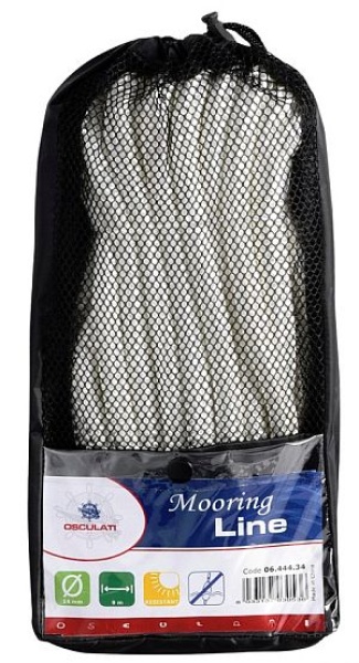 Festmacherleine mit Auge weiß 10 mm x 6 m