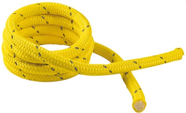 Festmacherleine für Landanschluss 18 mm gelb fluoreszierend reflektierend 55 m