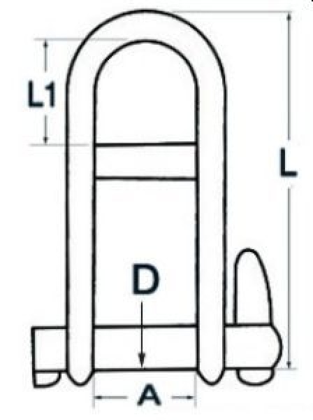 Schäkel m. Schnappverschluss AISI 316 6 mm